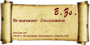 Braunauer Zsuzsanna névjegykártya
